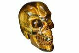 Polished Tiger's Eye Skull - Crystal Skull #111805-2